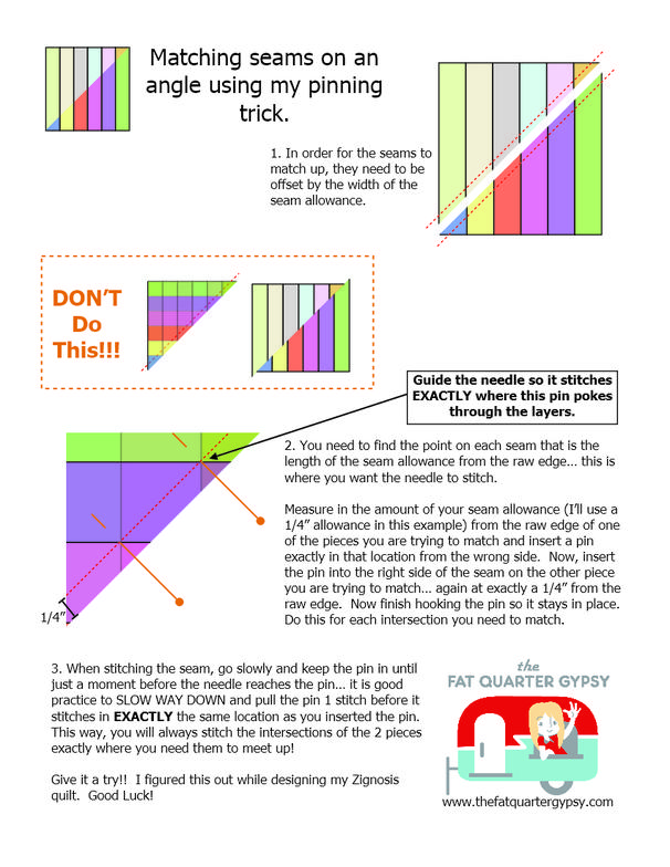 How To Match Seams on an Angle